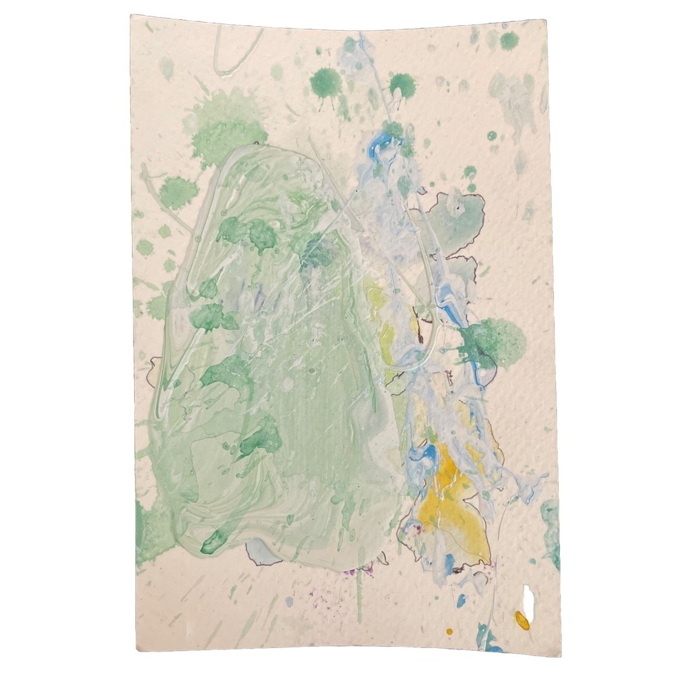 Set of 4 ACEO Abstract Paintings Contemporary Neo Expressionist Minimalism 4x6